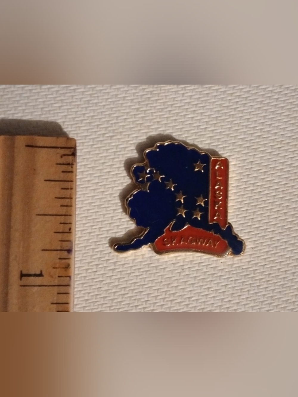 Alaska Skagway State Souvenir Stars Vintage Collectible Lapel Hat Jacket Pin